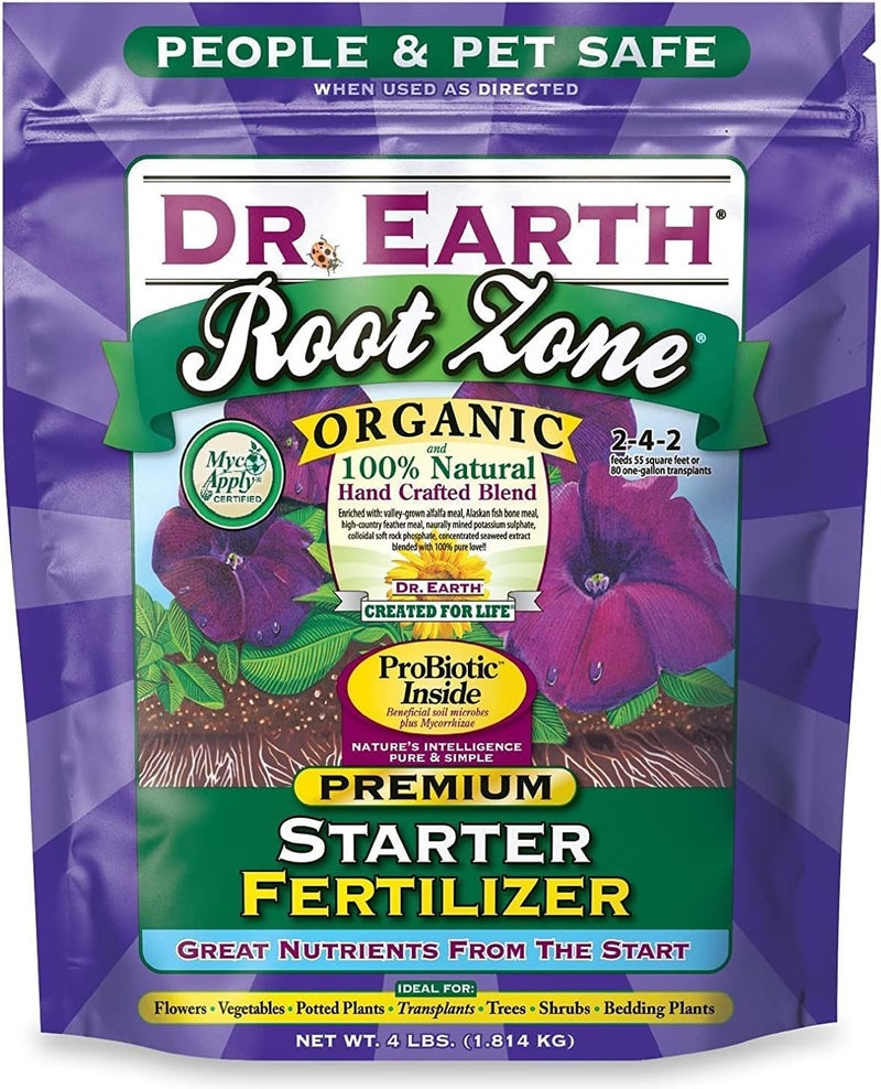 Dr. Earth Organic Root Zone Starter Fertilizer 2-4-2 - 4 lbs (1.814 kg) - Image 1